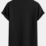 Stripe Jacquard Arc Hem T-Shirt