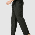Men's imitation cotton and linen solid color loose casual pants