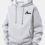 Letter Print Drawstring Hoodie