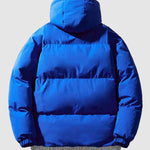 MEN'S  Spliced Fluffy Hooded Quilted Padded Jacket