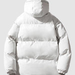 MEN'S  Spliced Fluffy Hooded Quilted Padded Jacket
