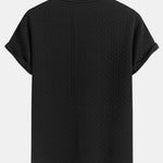 Jacquard Textured Arc Hem T-Shirt