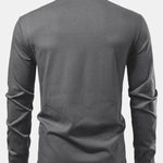 Long Sleeved Contrast Polo Shirt With Pocket