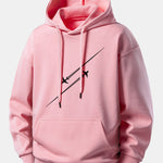 Jet Fighter Print Relax Fit Hoodie