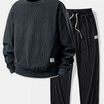 2 In 1 Crew Neck Stretch Corduroy Sweatshirt & Straight Leg Corduroy Pants
