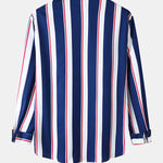 Men's Colorful Striped Long Sleeve Casual Shirt