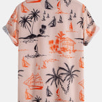 Island Print Button Up Shirt