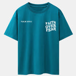 Faith Over Fear Print Drop Shoulder Oversize T-Shirt