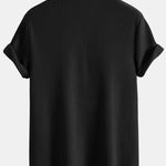 Short Sleeved Waffle V-neck Polo