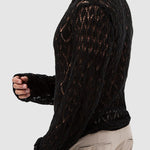 Men's sexy hollow bottoming thin sweater