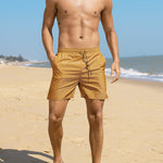 Men's Solid Color Casual Quick-Drying Beach Shorts