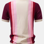 Striped Knitted Polo Shirt & Slim Fit Tapered Trousers