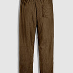 Men's Corduroy Solid Color Elastic Waist Drawstring Casual Pants