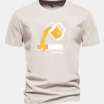 Regular Fit Beer Loading Print Cotton T-Shirt