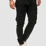 Casual Patchwork Pants with Dual Pockets
