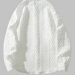 Men's twist texture loose lapel shirt