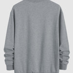 Men's solid color basic round neck casual sweatshirt