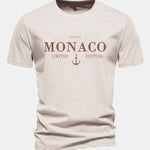Regular Fit Monaco Slogan Cotton T-Shirt