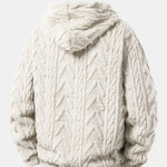Geometric Jacquard Teddy Hoodie & Jogger Pants