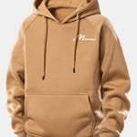 Men Print Drawstring Hoodie & Jogger Pants