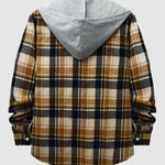 Men's Classic Plaid Hooded Thin Jacket