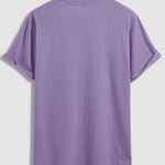 Men's solid color cotton basic round neck short-sleeved T-shirt