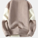 Color Block Crew Neck Sweater