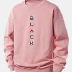 Black Print Relax Fit Sweatshirt