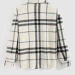 Men's Vintage Plaid Fleece Lapel Jacket