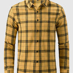 Men's Plaid Loose Fit Casual Long Sleeve Shirt