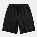 Checkerboard Jacquard  Arc Hem Hooded T-Shirt & Checkerboard Jacquard Shorts