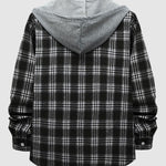 Men's Classic Plaid Hooded Thin Jacket