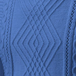 Men's Geometric Twist Slim Stand Collar Sweater