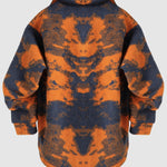 Men's Colorful Single Pocket Tie-Dye Fly Fluffy buttons Jacket