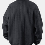 Relax Fit Twist Jacquard Crew Neck Sweatshirt & Twisted Jacquard Straight Leg Pants