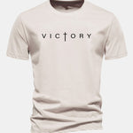 Regular Fit Victory Slogan Print Cotton T-Shirt