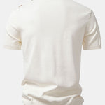 Stripe Geometric Jacquard Knitted Polo Shirt & Slim Fit Tapered Trousers