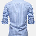 Cowboy Embroidery Cotton Oxford Stripe Shirt