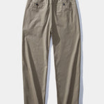 Elastic Waist Straight Leg Trousers