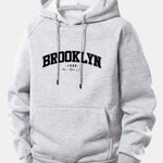 Brooklyn Print Drawstring Hoodie