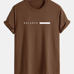 Regular Fit Balance Stripe Print Cotton T-Shirt