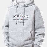 Milano Print Drawstring Hoodie