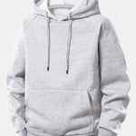 Koi Fish Lotus Print Drawstring Hoodie