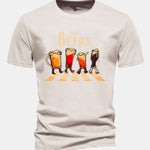 Regular Fit Beer Print Cotton T-Shirt