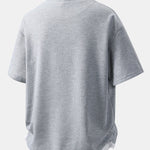 Relax Fit Milano Print 2 In 1 Notched Collar Waffle T-Shirt