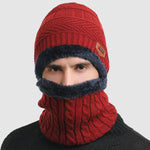 Men's Knitted  Matching Integrated Hat
