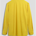 Men's Corduroy Lapel Half Button Long Sleeve Shirt