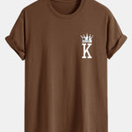 Regular Fit Crown King Print Cotton T-Shirt