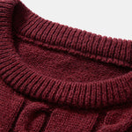 Contrast Twist Jacquard Knit Sweater