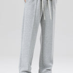 Straight Leg Pleated Pintuck Sweatpants